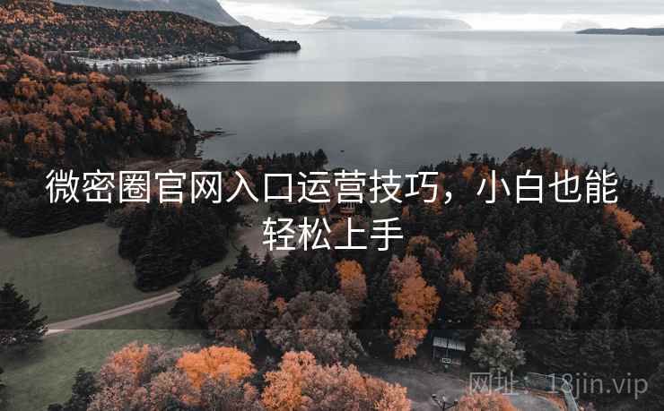微密圈官网入口运营技巧,小白也能轻松上手